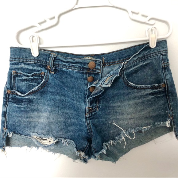 Free People Denim - Free people rocker jean short shorts